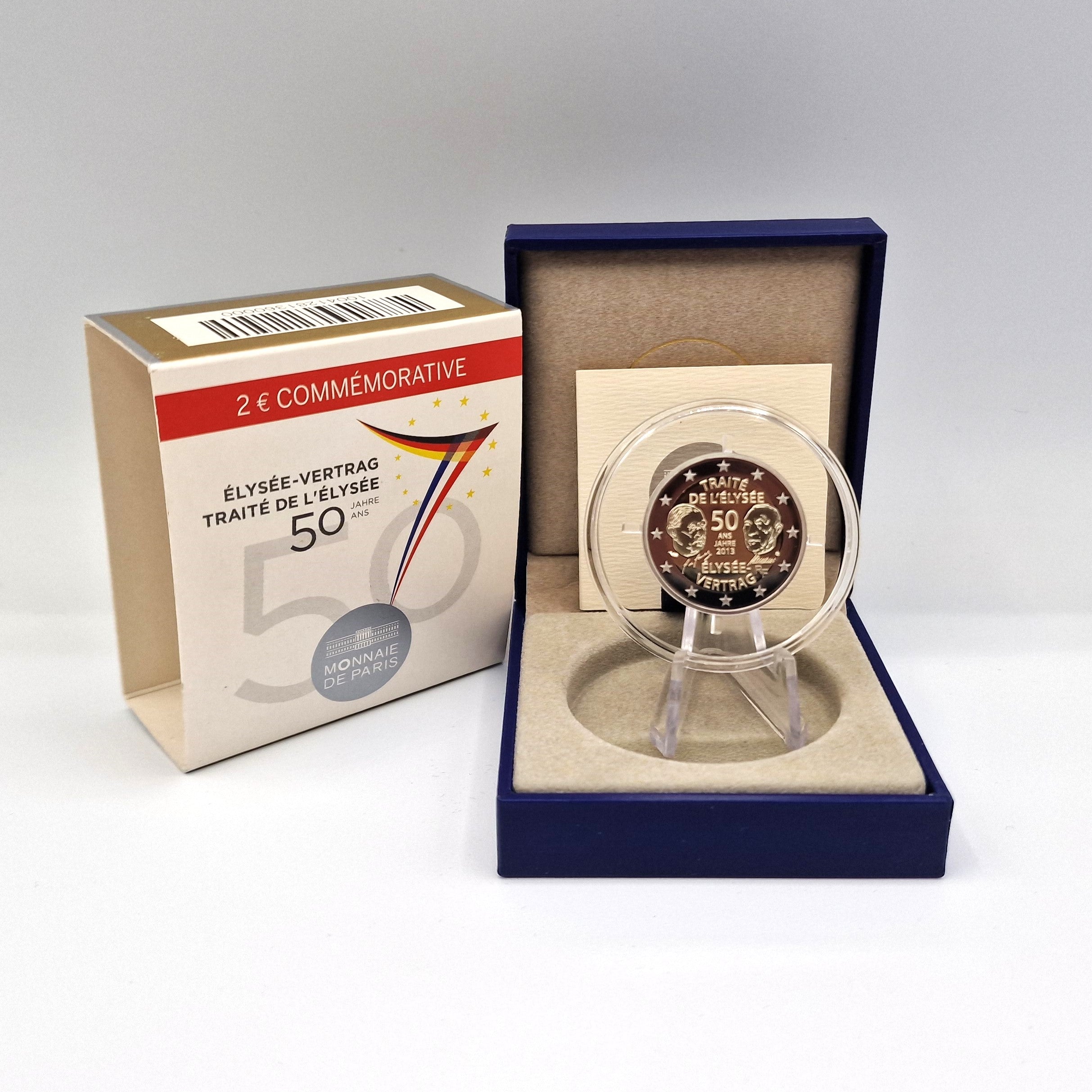 2013 Élysée Treaty - 2€ France Proof